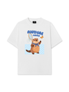 Áo Thun Relaxed Fit Animal Beaver Catches Butterflies