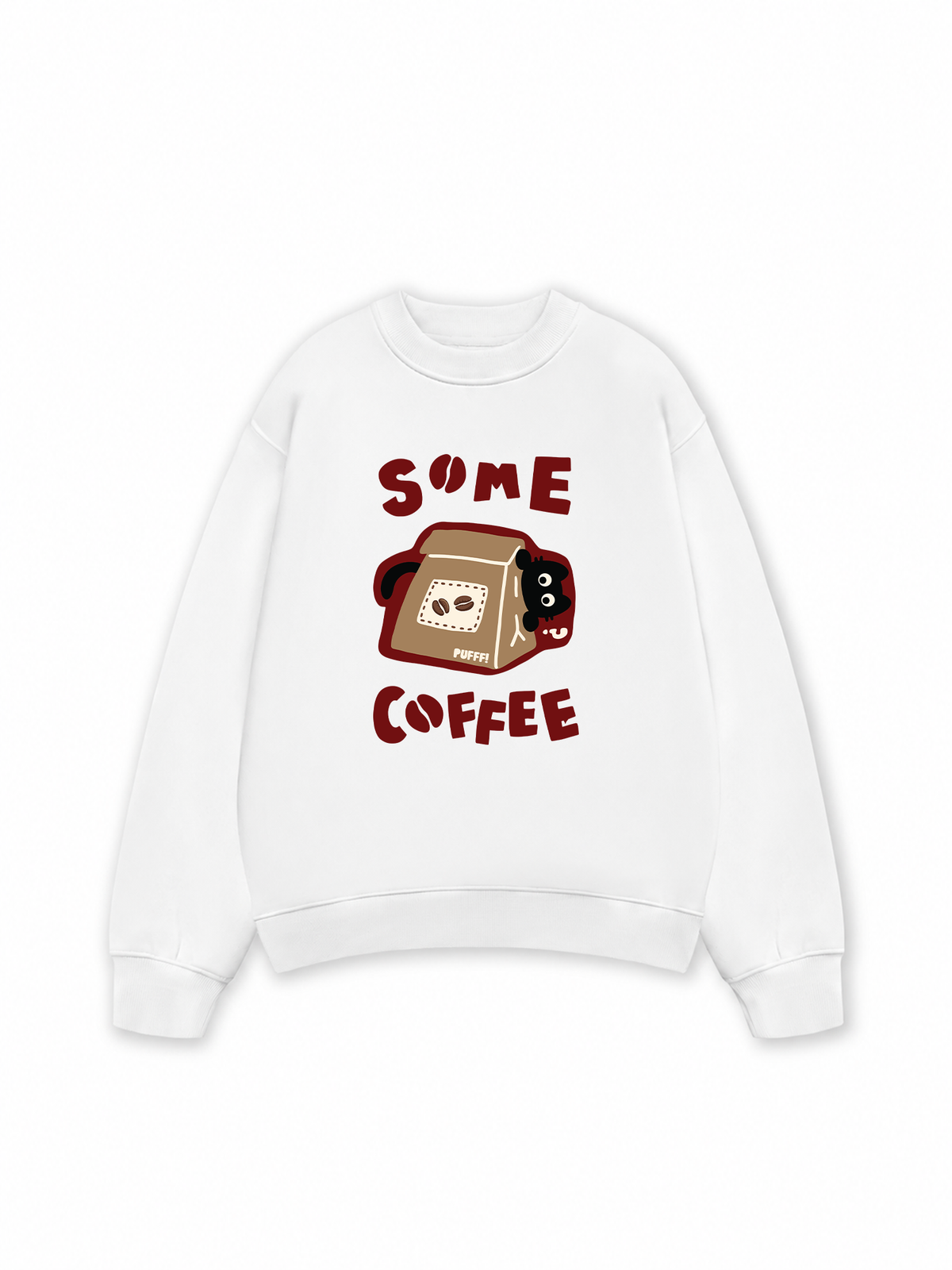 Áo Sweater Nỉ Hai Da Coffee Some Coffee Cute Cat
