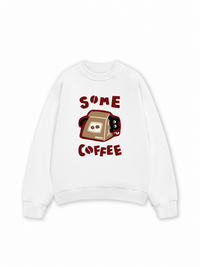 Áo Sweater Nỉ Hai Da Coffee Some Coffee Cute Cat