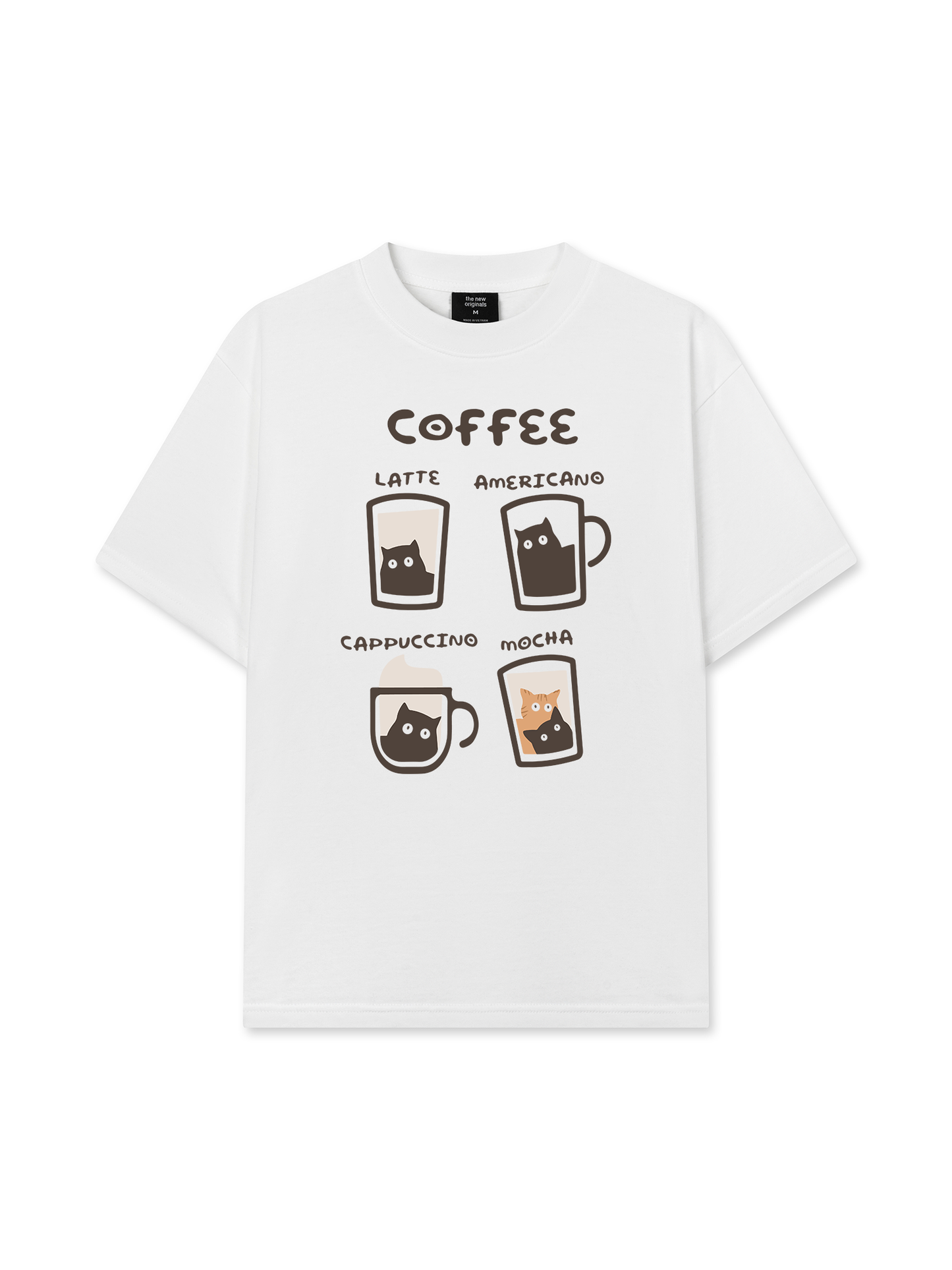 Áo Thun Relaxed Fit Latte Americano Capuccino Mocha