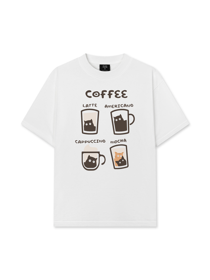 Áo Thun Relaxed Fit Latte Americano Capuccino Mocha
