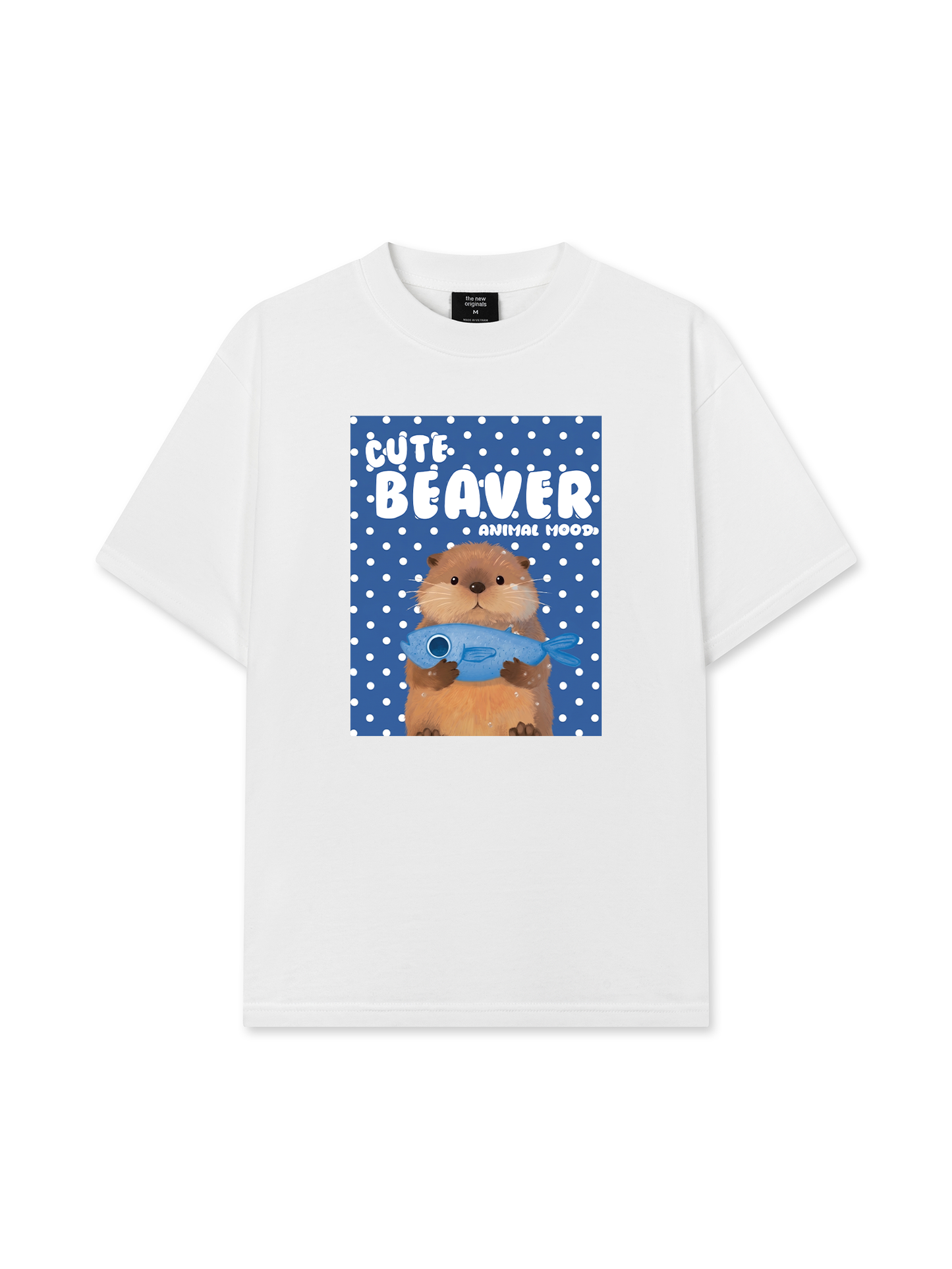 Áo Thun Relaxed Fit Animal Cute Beaver