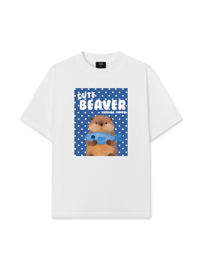 Áo Thun Relaxed Fit Animal Cute Beaver