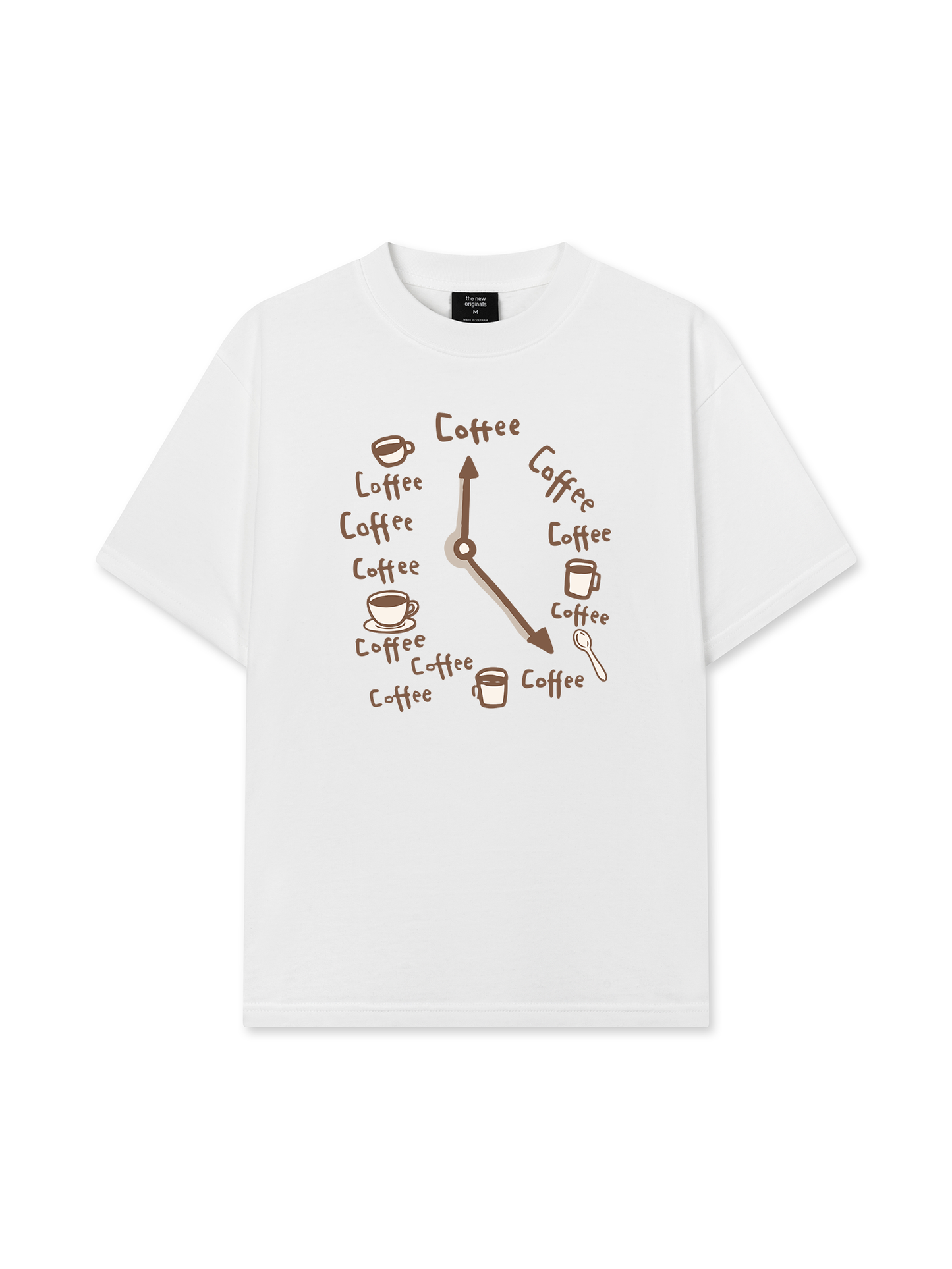 Áo Thun Relaxed Fit Coffee Clock