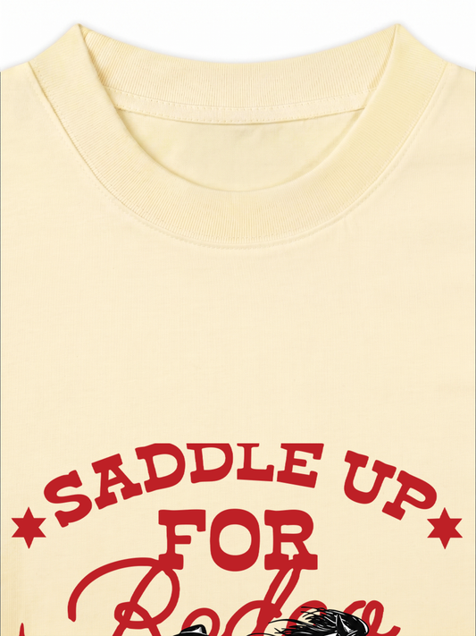 Áo Thun Relaxed Fit The Bad Horse Sadle Up For A Rodeo
