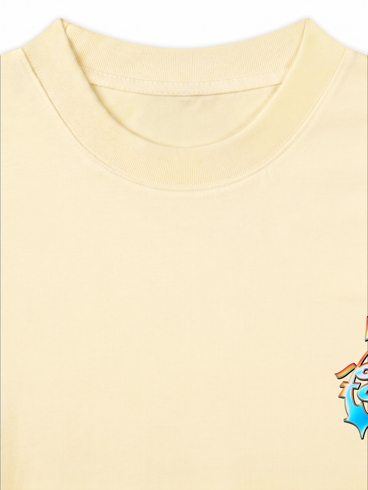 Áo Thun Relaxed Fit Not So Social Today Neon Holographic