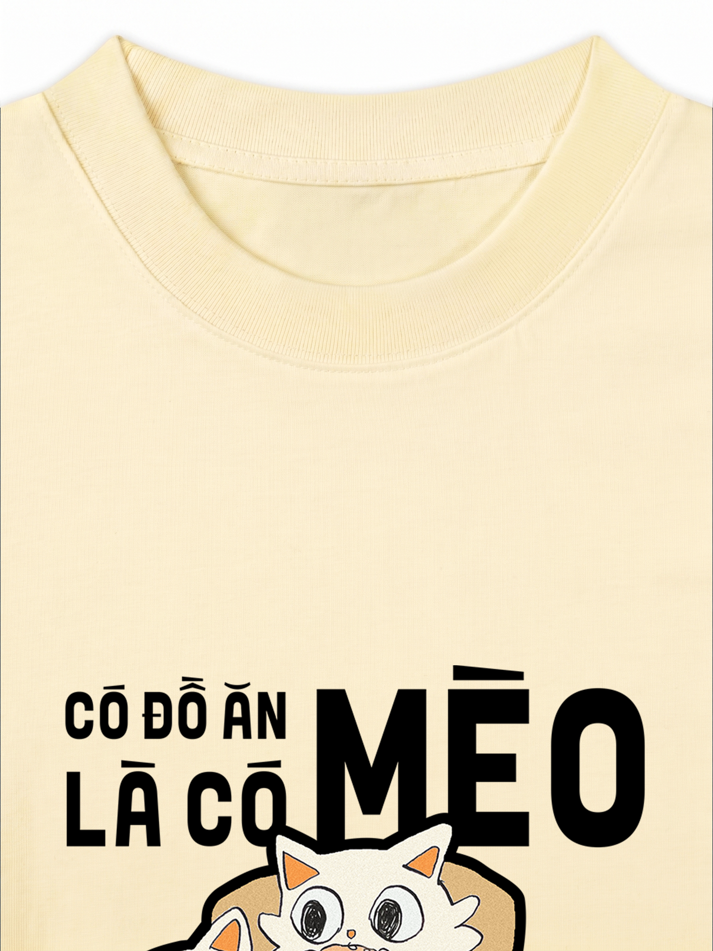 Áo Thun Relaxed Fit Hội Mèo Hăm Ăn