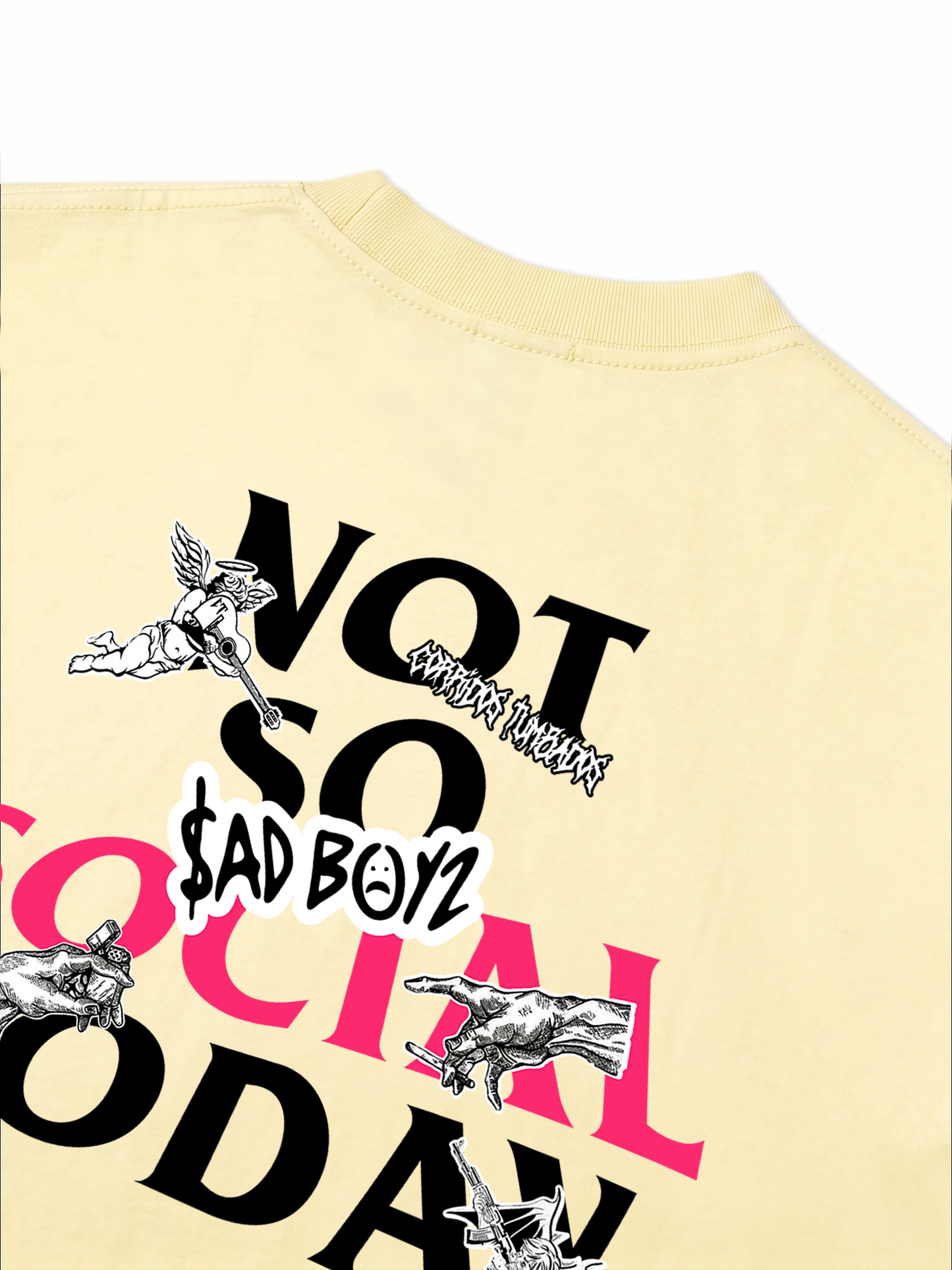 Áo Thun Relaxed Fit Not So Social Today Sad Boyz