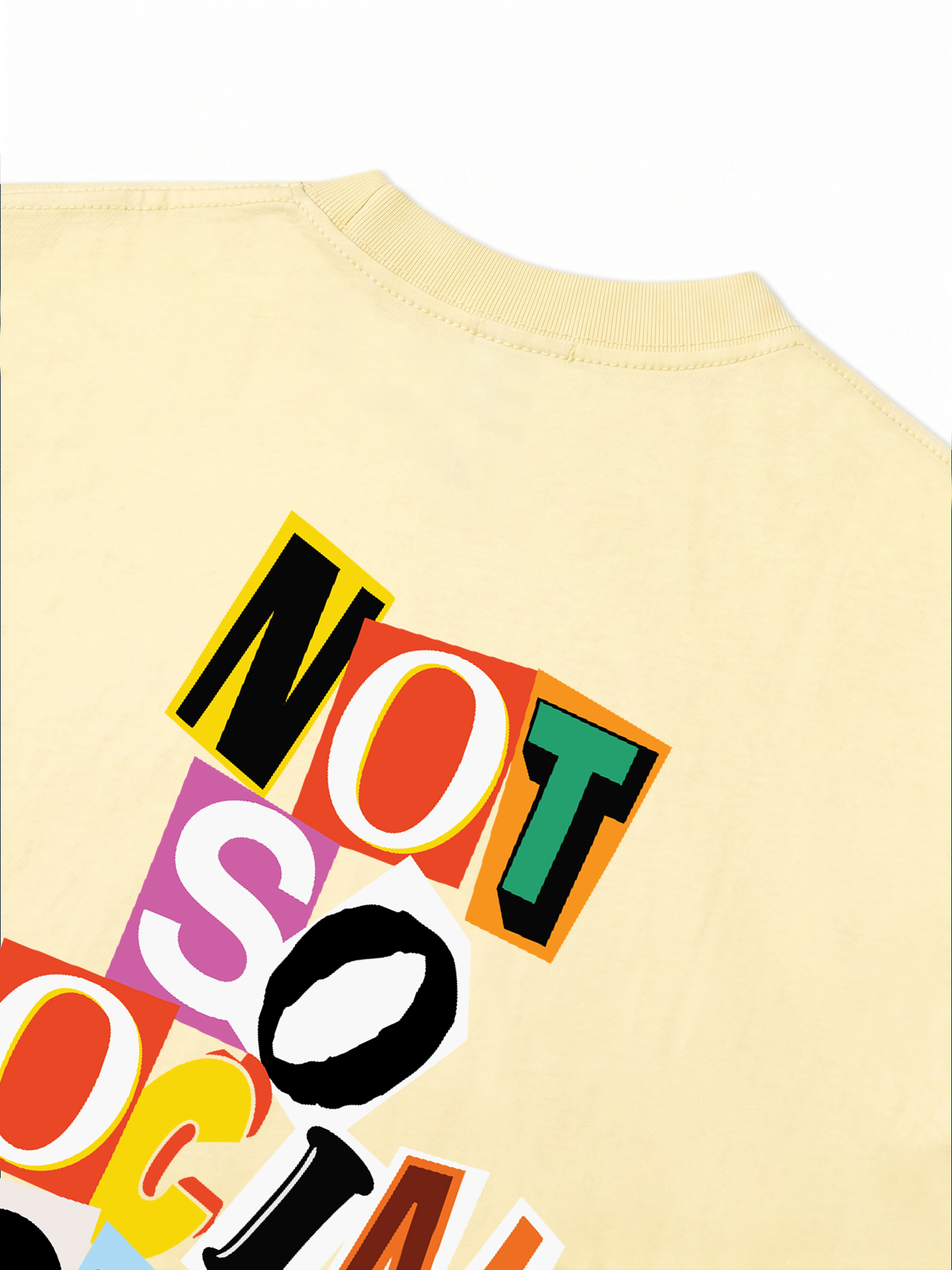 Áo Thun Relaxed Fit Not So Social Today Scrapped Notes