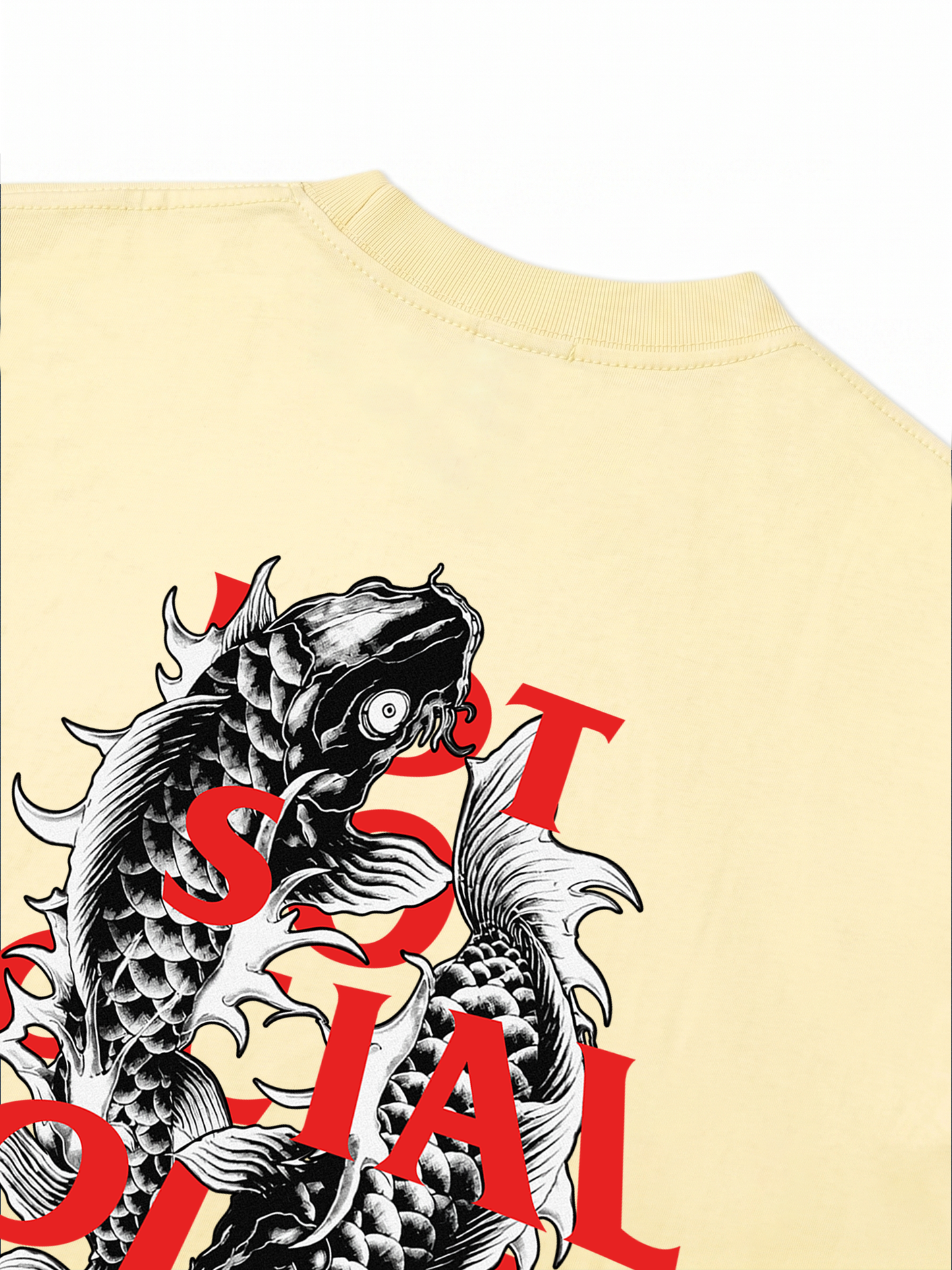 Áo Thun Relaxed Fit Not So Social Today Dark Koi Harmony
