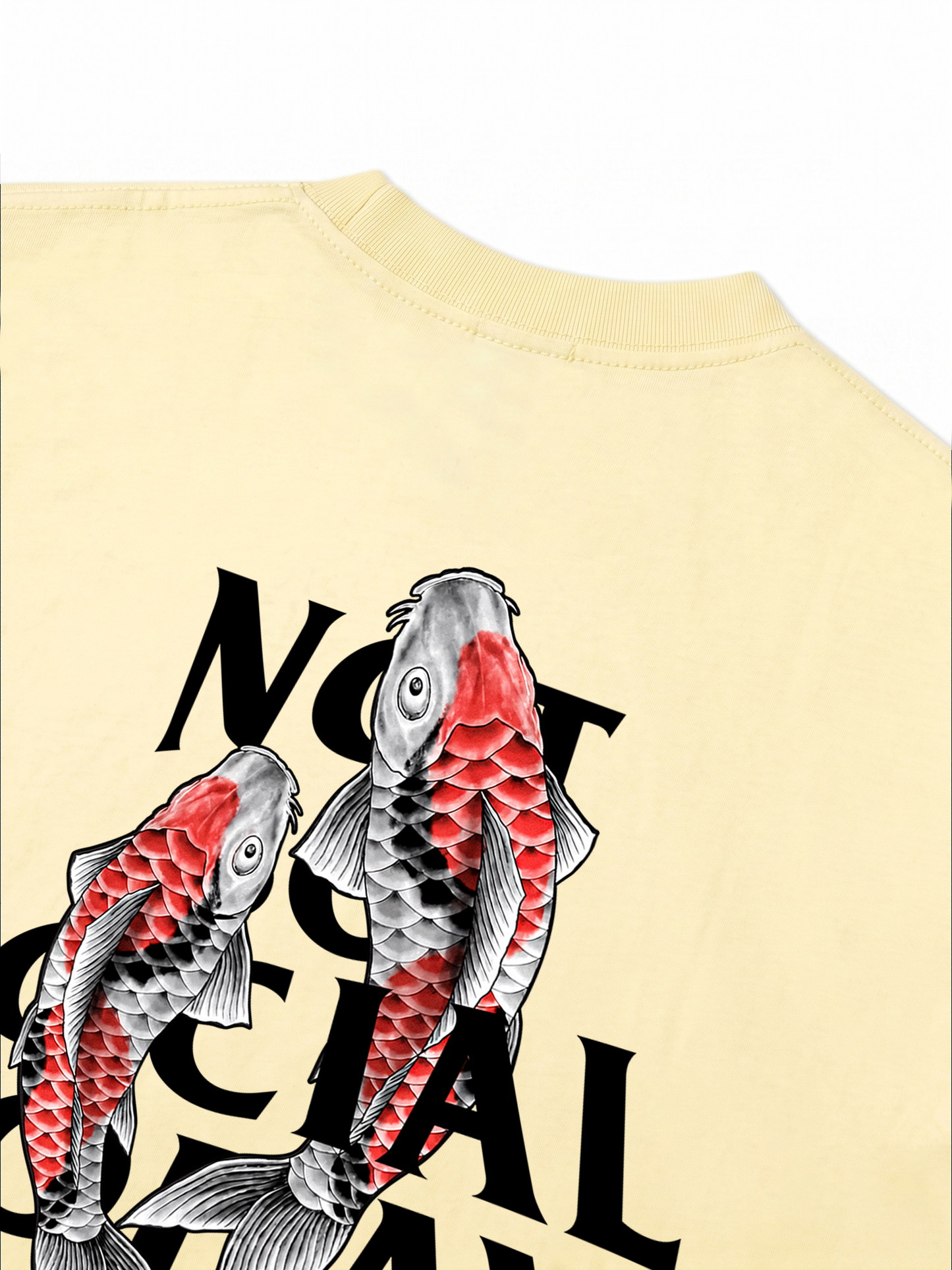 Áo Thun Relaxed Fit Not So Social Today Koi Harmony