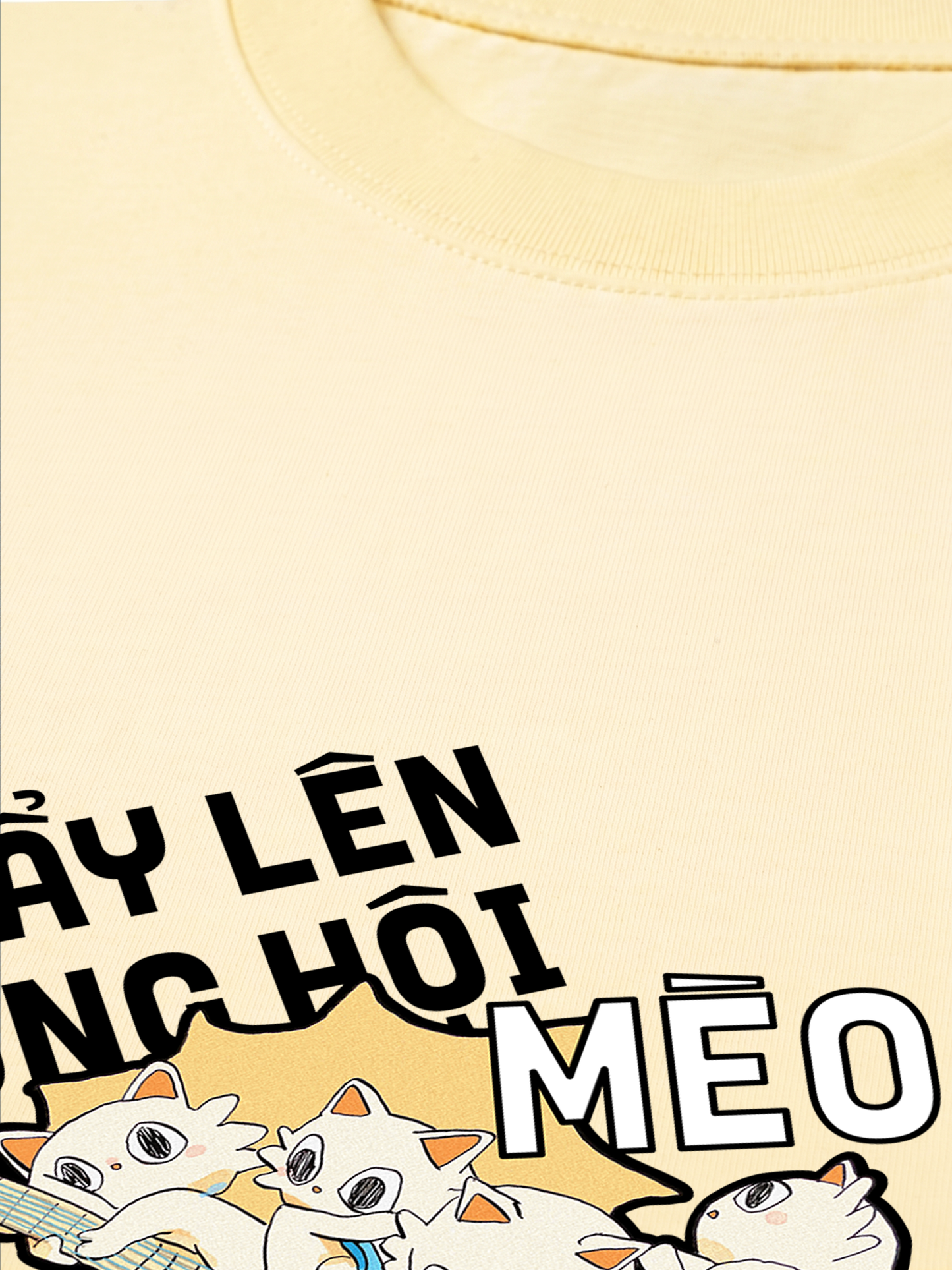 Áo Thun Relaxed Fit Quẩy Lên Cùng Hội Mèo