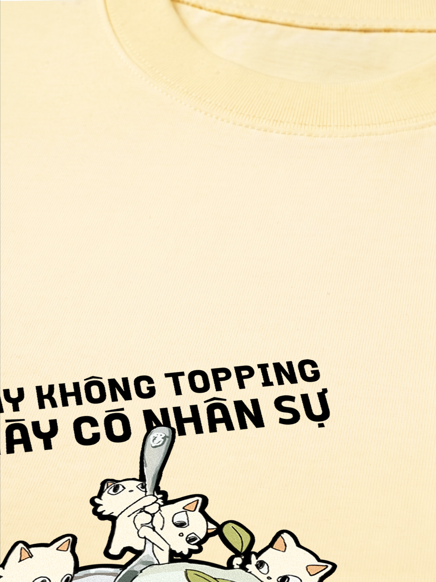 Áo Thun Relaxed Fit Hội Mèo Topping hơi quậy