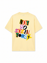 Áo Thun Relaxed Fit Not So Social Today Scrapped Notes