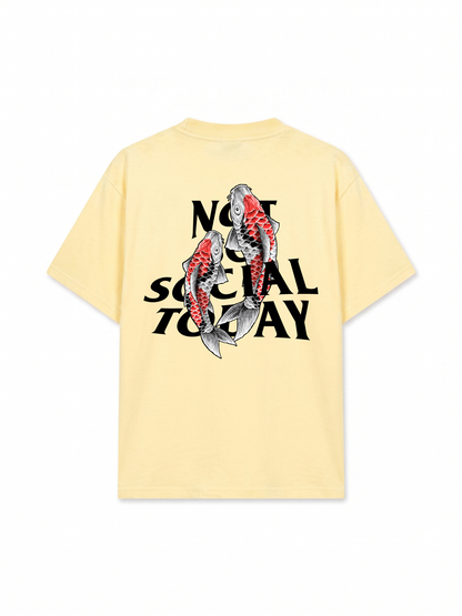 Áo Thun Relaxed Fit Not So Social Today Koi Harmony