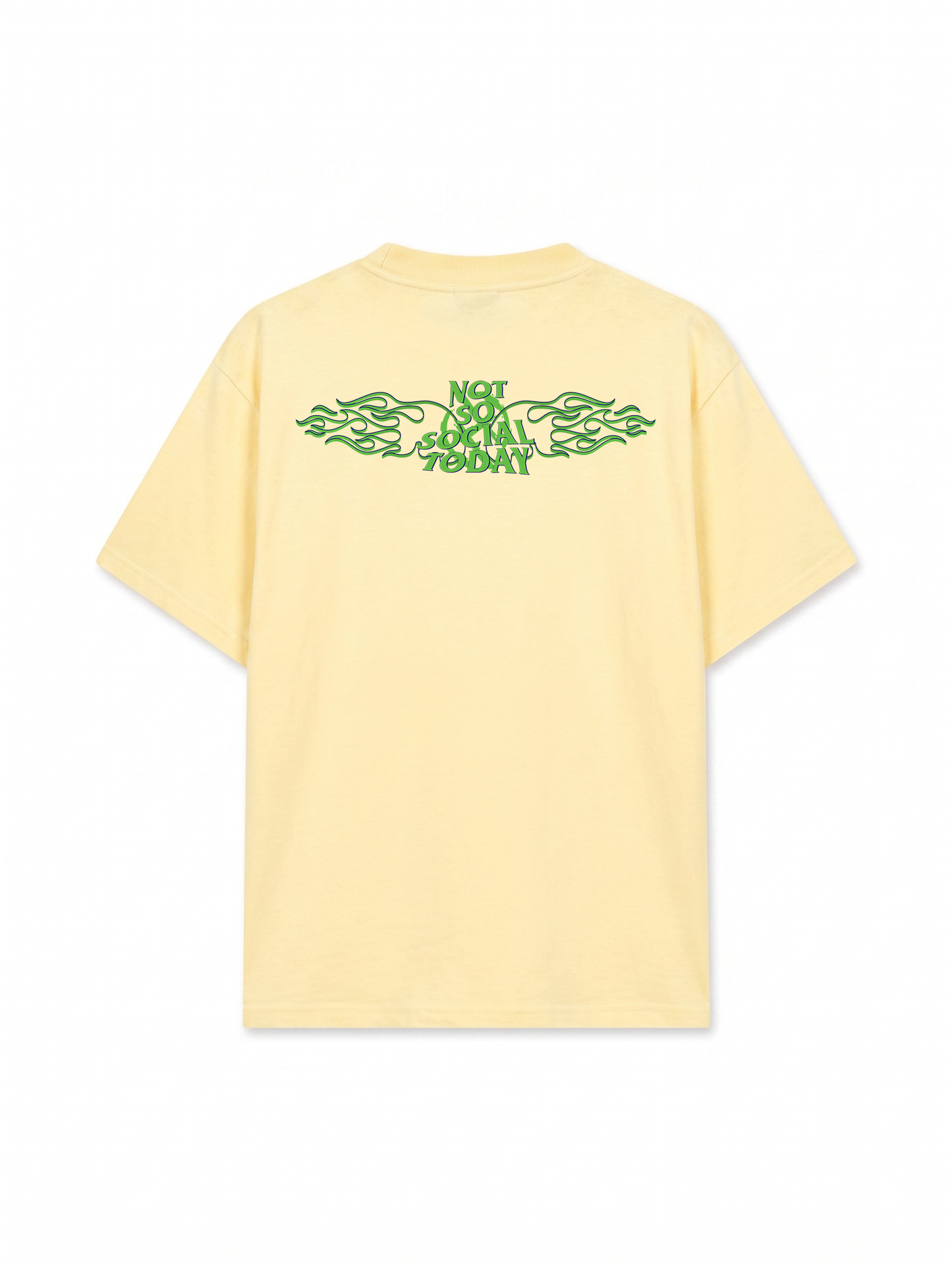 Áo Thun Relaxed Fit Not So Social Today Green Fire