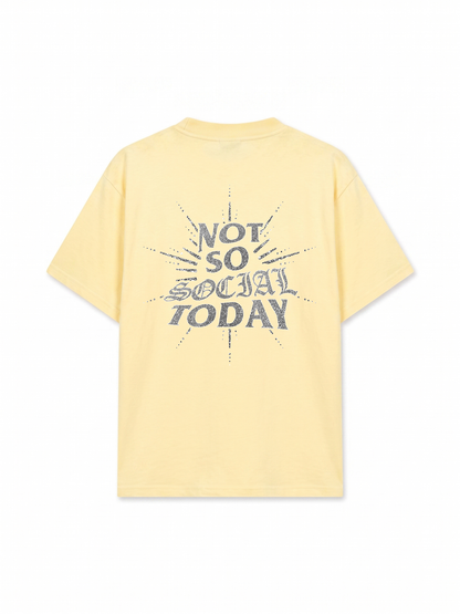 Áo Thun Relaxed Fit Not So Social Today Silver Glitter