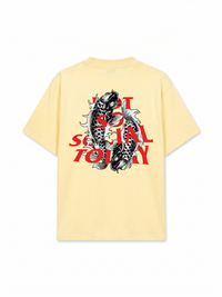 Áo Thun Relaxed Fit Not So Social Today Dark Koi Harmony