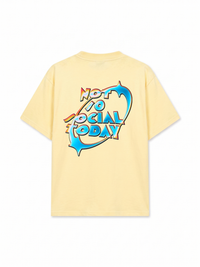 Áo Thun Relaxed Fit Not So Social Today Neon Holographic