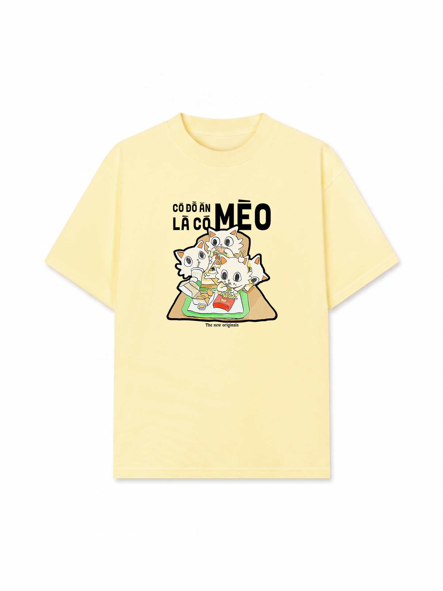 Áo Thun Relaxed Fit Hội Mèo Hăm Ăn