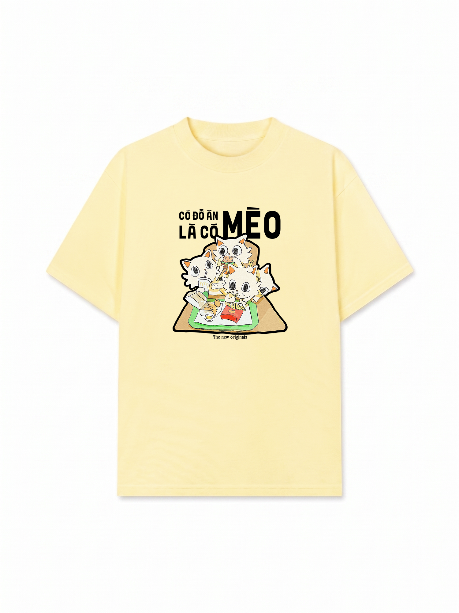 Áo Thun Relaxed Fit Hội Mèo Hăm Ăn