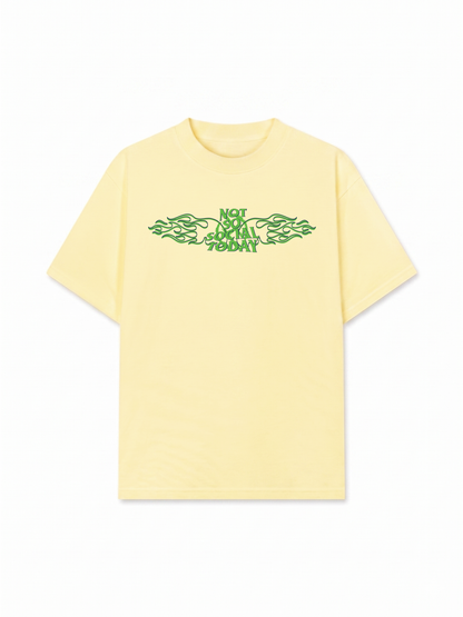 Áo Thun Relaxed Fit Not So Social Today Green Fire