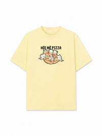 Áo Thun Relaxed Fit Hội Mèo Mê Pizza