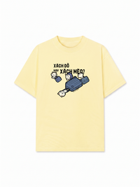 Áo Thun Relaxed Fit Hội Mèo Xách Vali