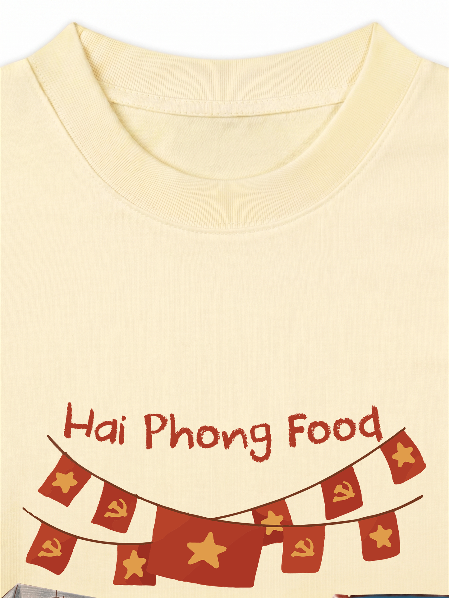 Áo Thun Relaxed Fit Hai Phong Food Phố Cột Đèn