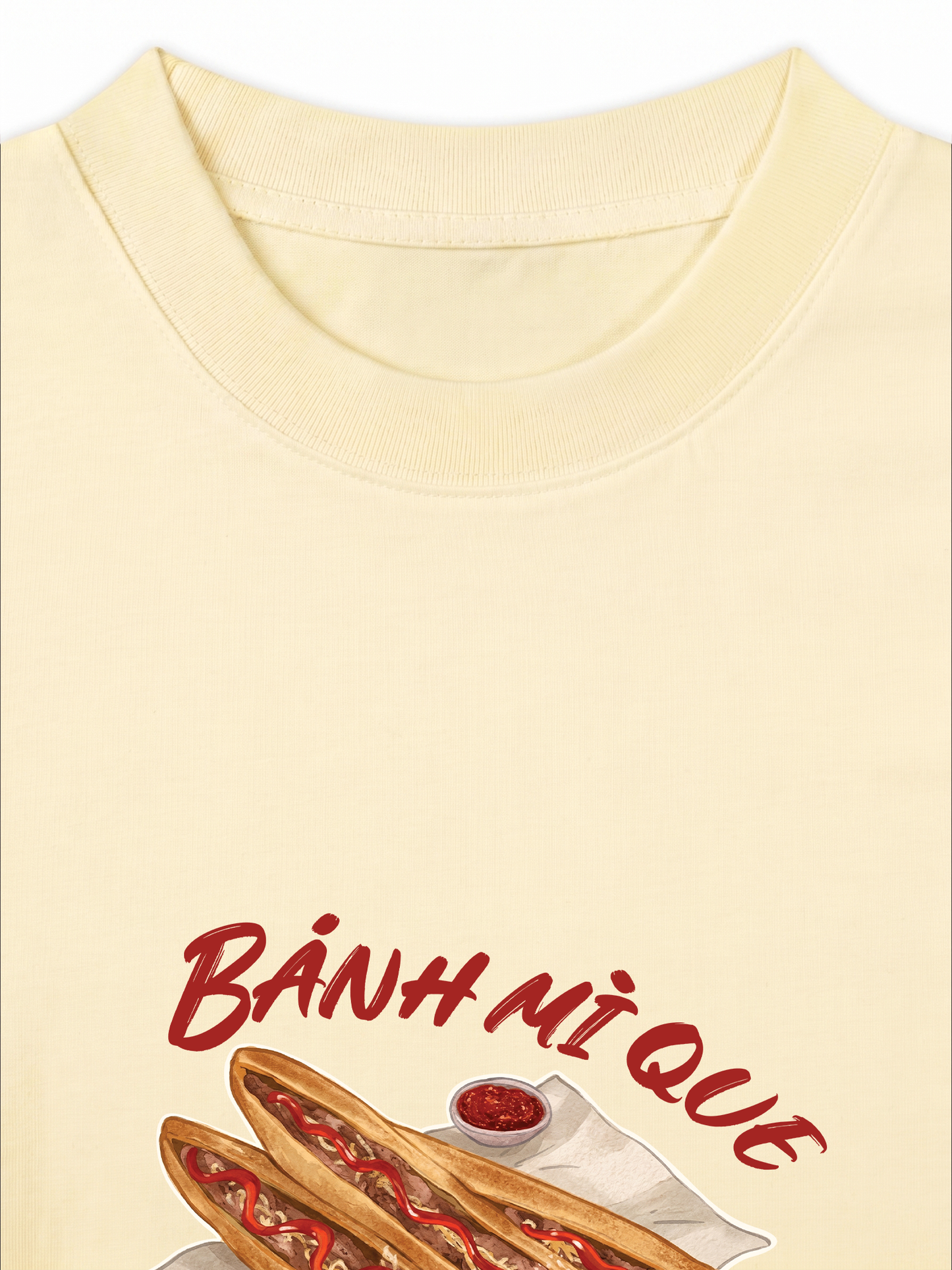 Áo Thun Relaxed Fit Bánh Mì Que Chấm Chí Chương