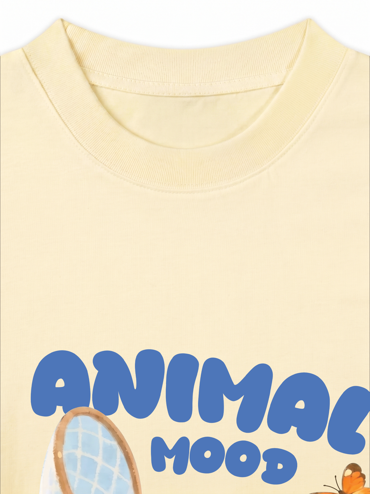 Áo Thun Relaxed Fit Animal Beaver Catches Butterflies