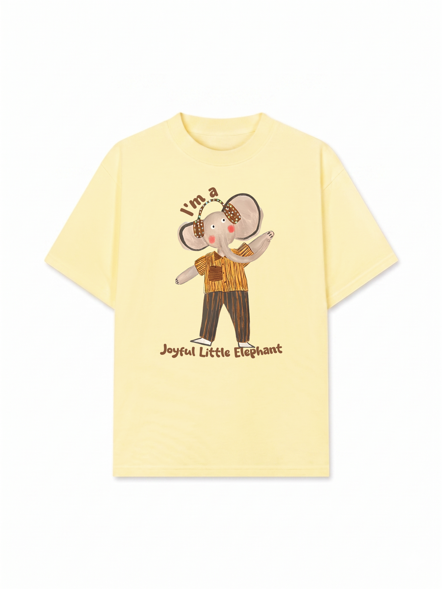 Áo Thun Relaxed Fit Animal I'm A Joyful Little Elephant