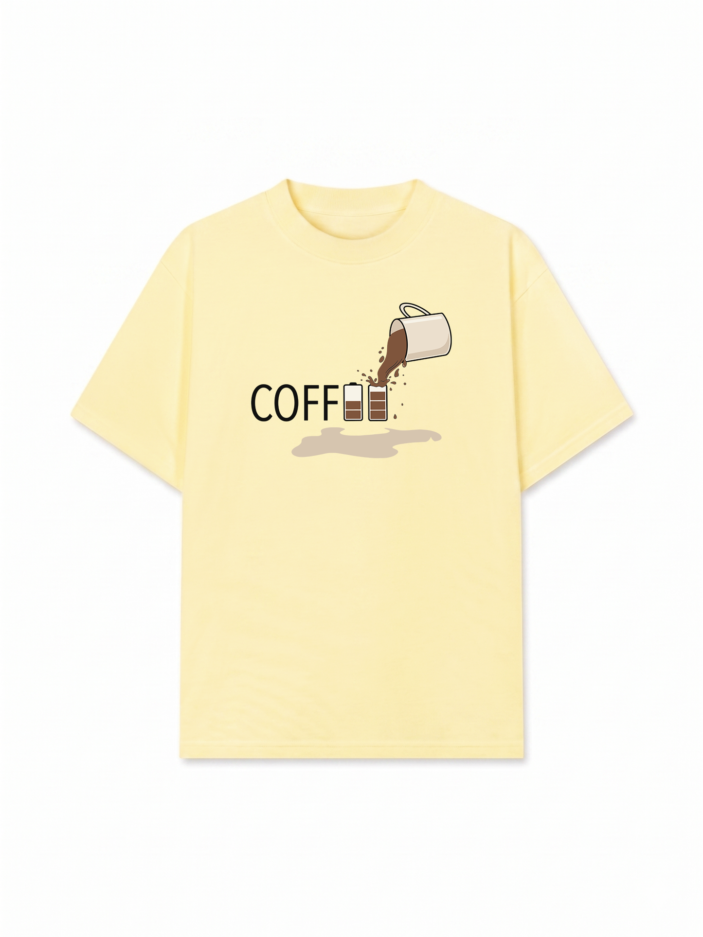 Áo Thun Relaxed Fit Coffee Battery