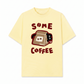 Áo Thun Relaxed Fit Coffee Some Coffee Cute Cat