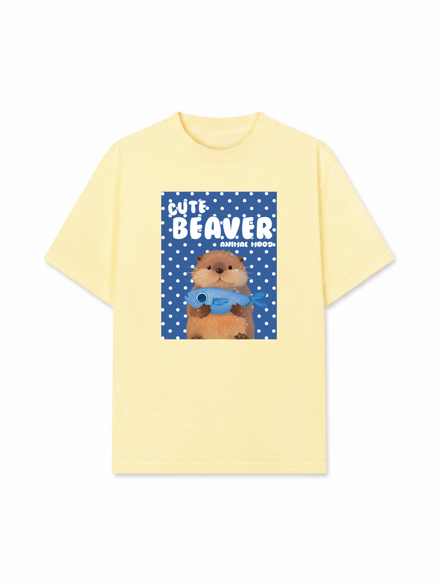 Áo Thun Relaxed Fit Animal Cute Beaver