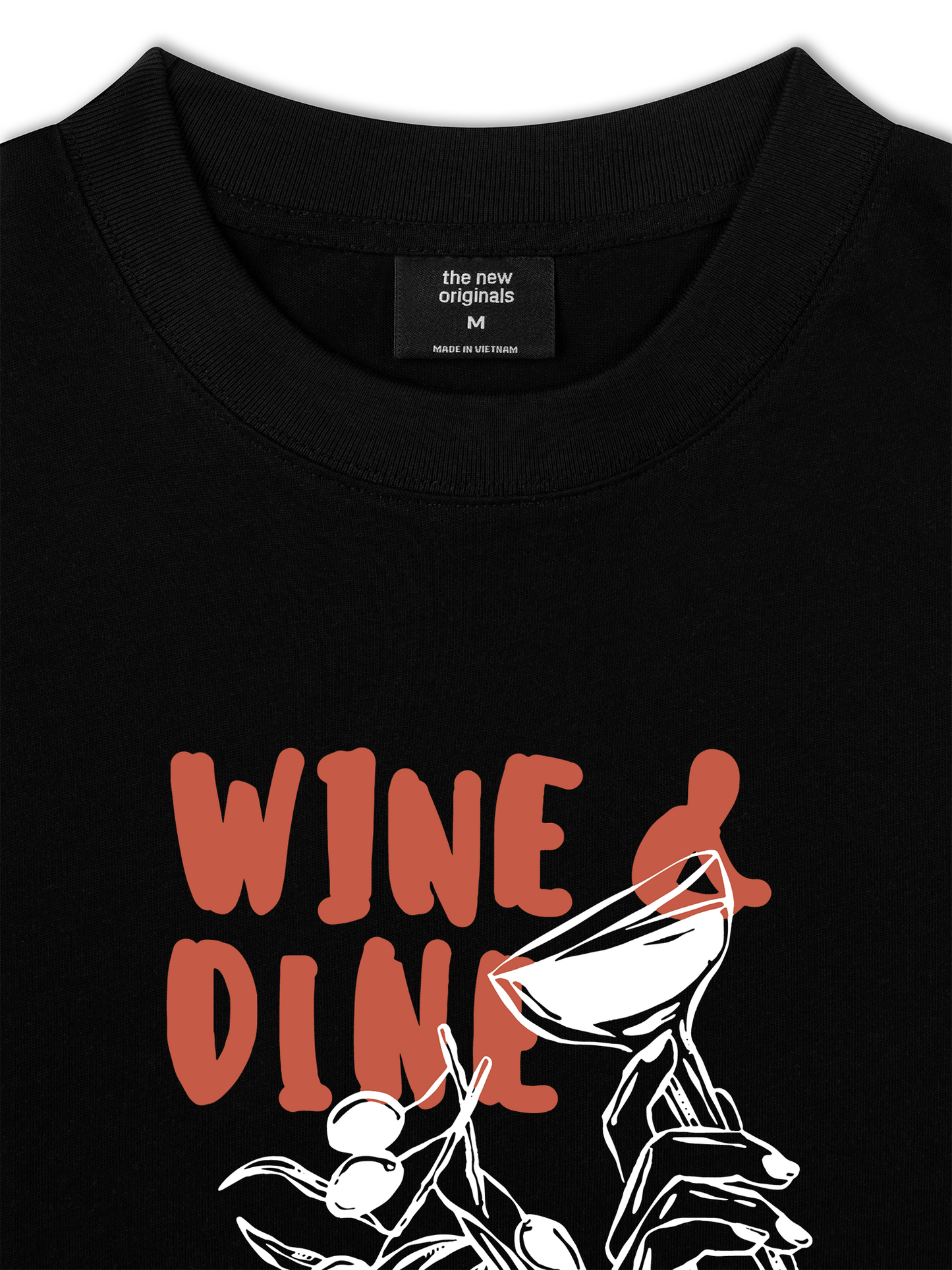 Áo Thun Relaxed Fit WINE & DINE