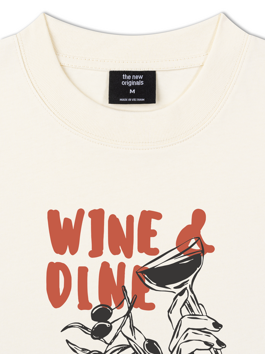 Áo Thun Relaxed Fit WINE & DINE