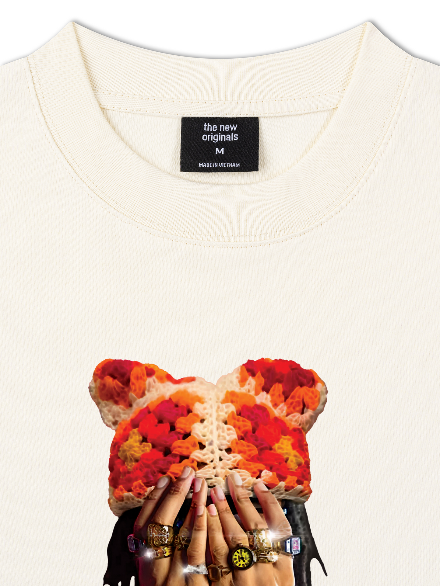 Áo Thun Relaxed Fit Jewel Ring & Orange Kitty Cap Wash