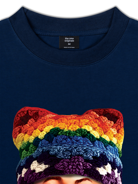 Áo Thun Relaxed Fit Bad Boy & Rainbow Crochet Hat