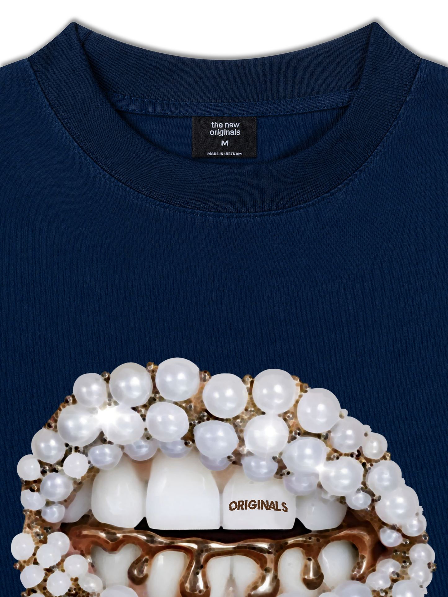 Áo Thun Relaxed Fit Art Pearl Lip Black