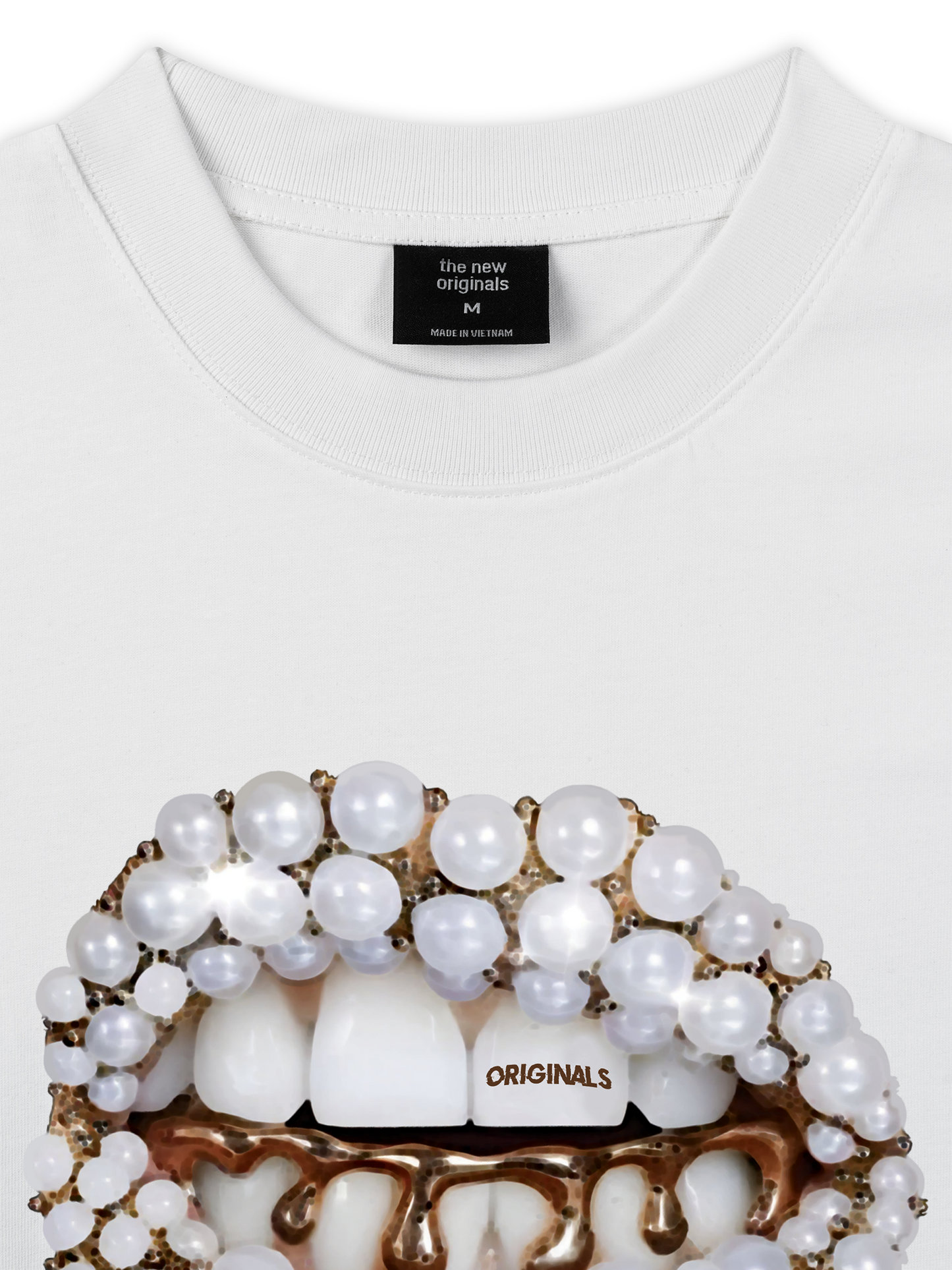 Áo Thun Relaxed Fit Art Pearl Lip Black