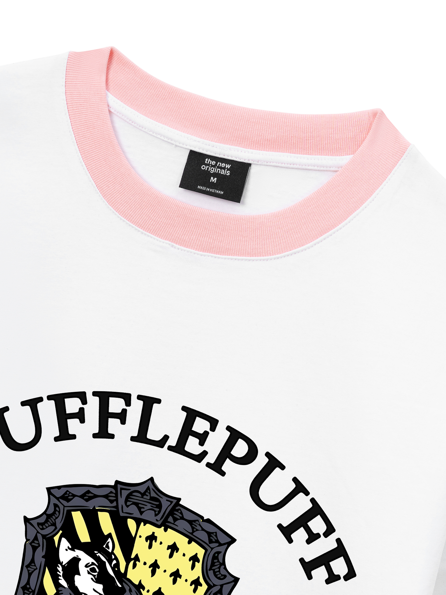 Áo Thun Ringer Relaxed Fit Harry Potter Huflepuff Vintage