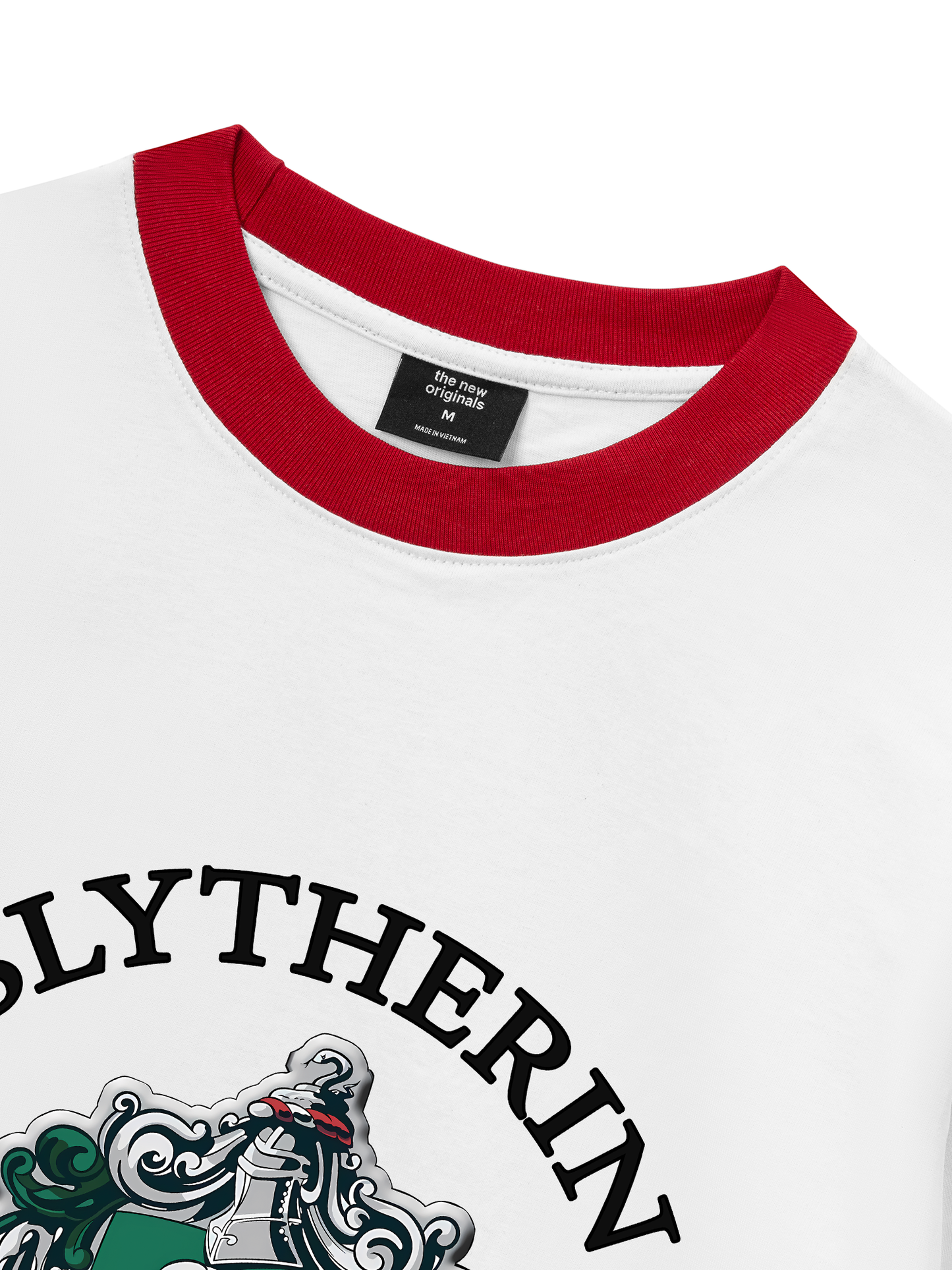 Áo Thun Ringer Relaxed Fit Harry Potter Slytherin Vintage