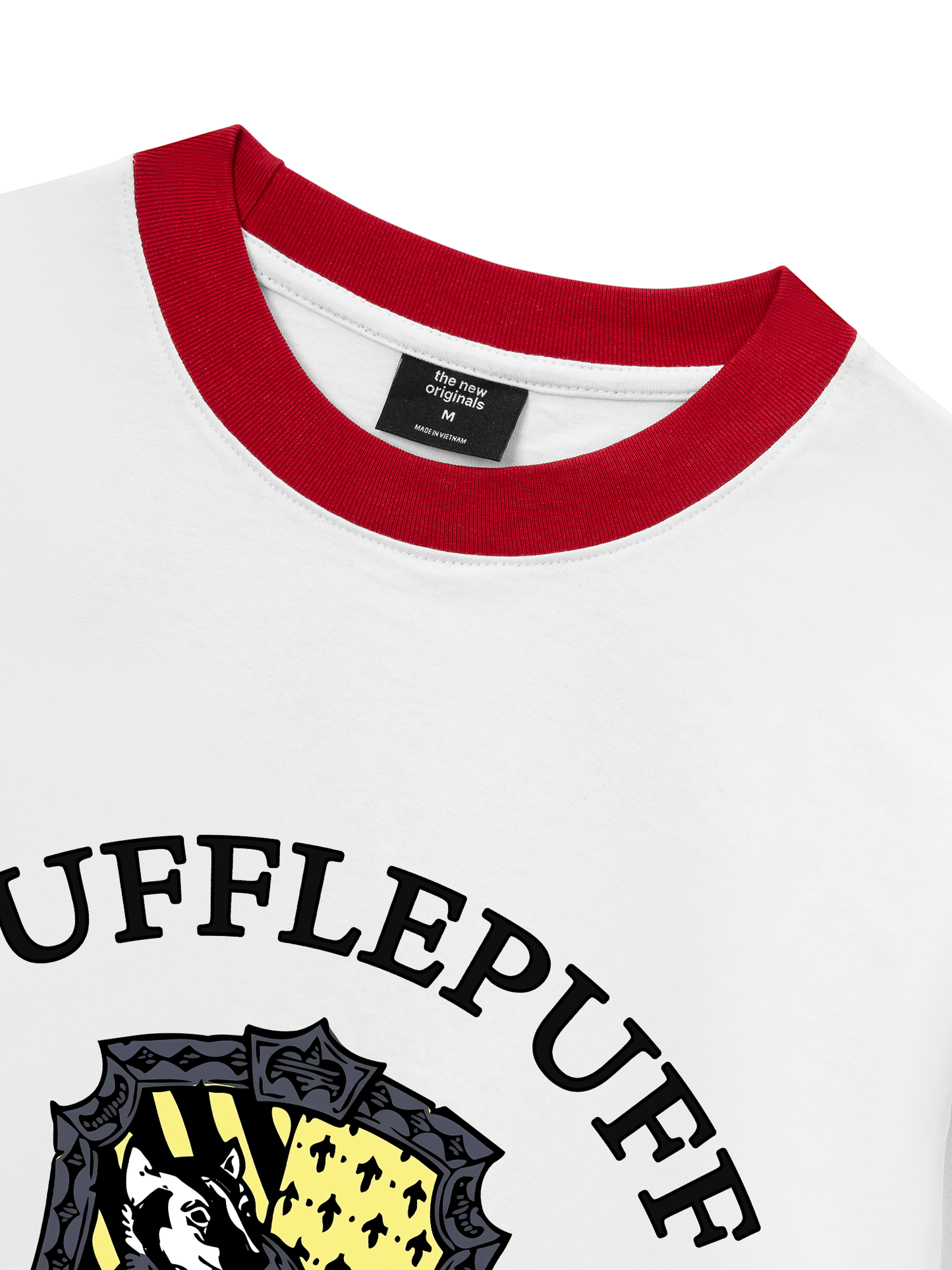 Áo Thun Ringer Relaxed Fit Harry Potter Huflepuff Vintage