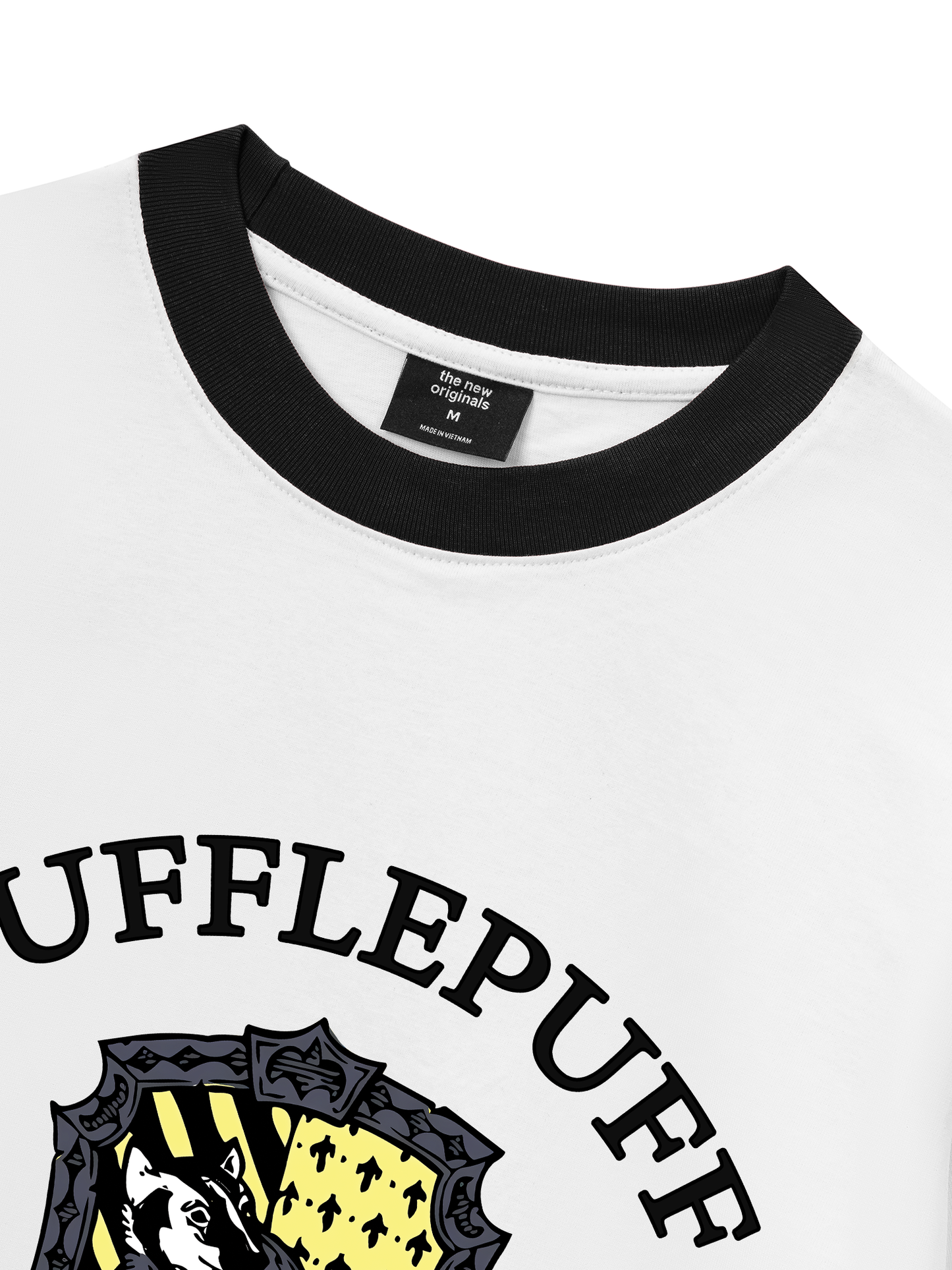 Áo Thun Ringer Relaxed Fit Harry Potter Huflepuff Vintage
