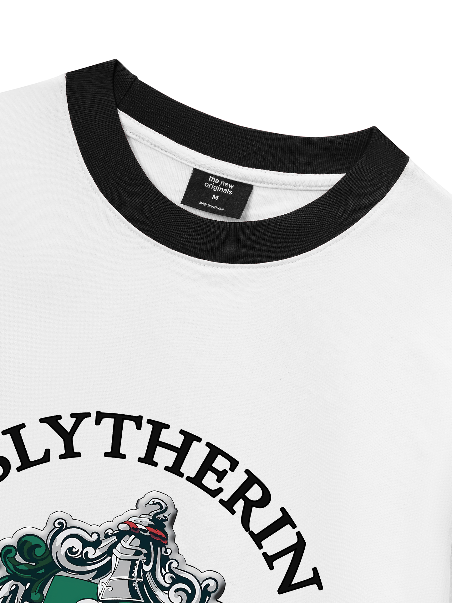 Áo Thun Ringer Relaxed Fit Harry Potter Slytherin Vintage