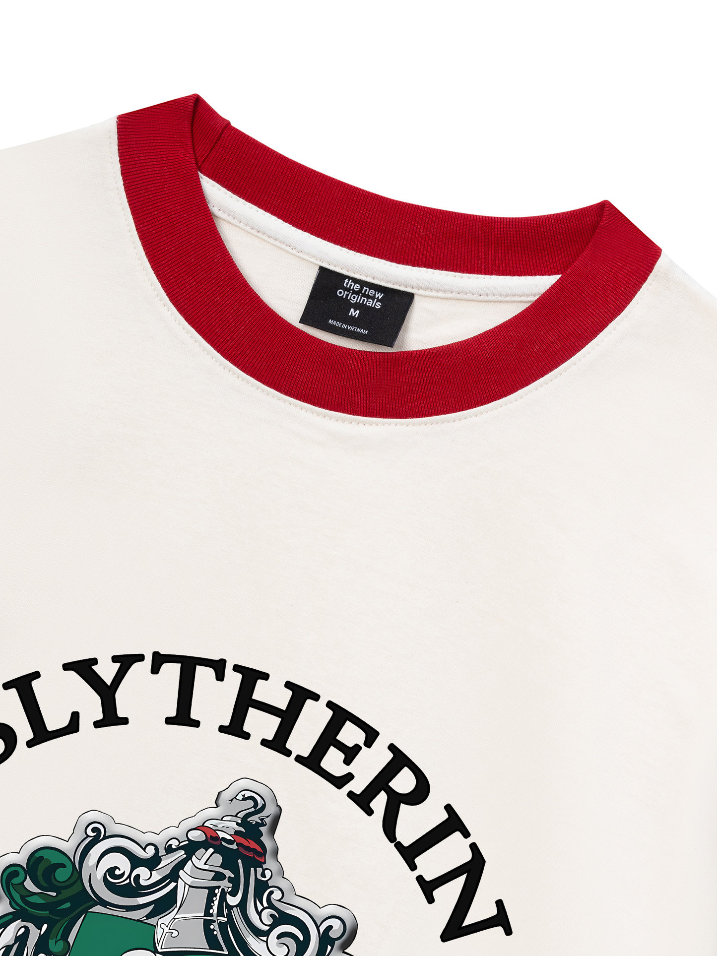 Áo Thun Ringer Relaxed Fit Harry Potter Slytherin Vintage