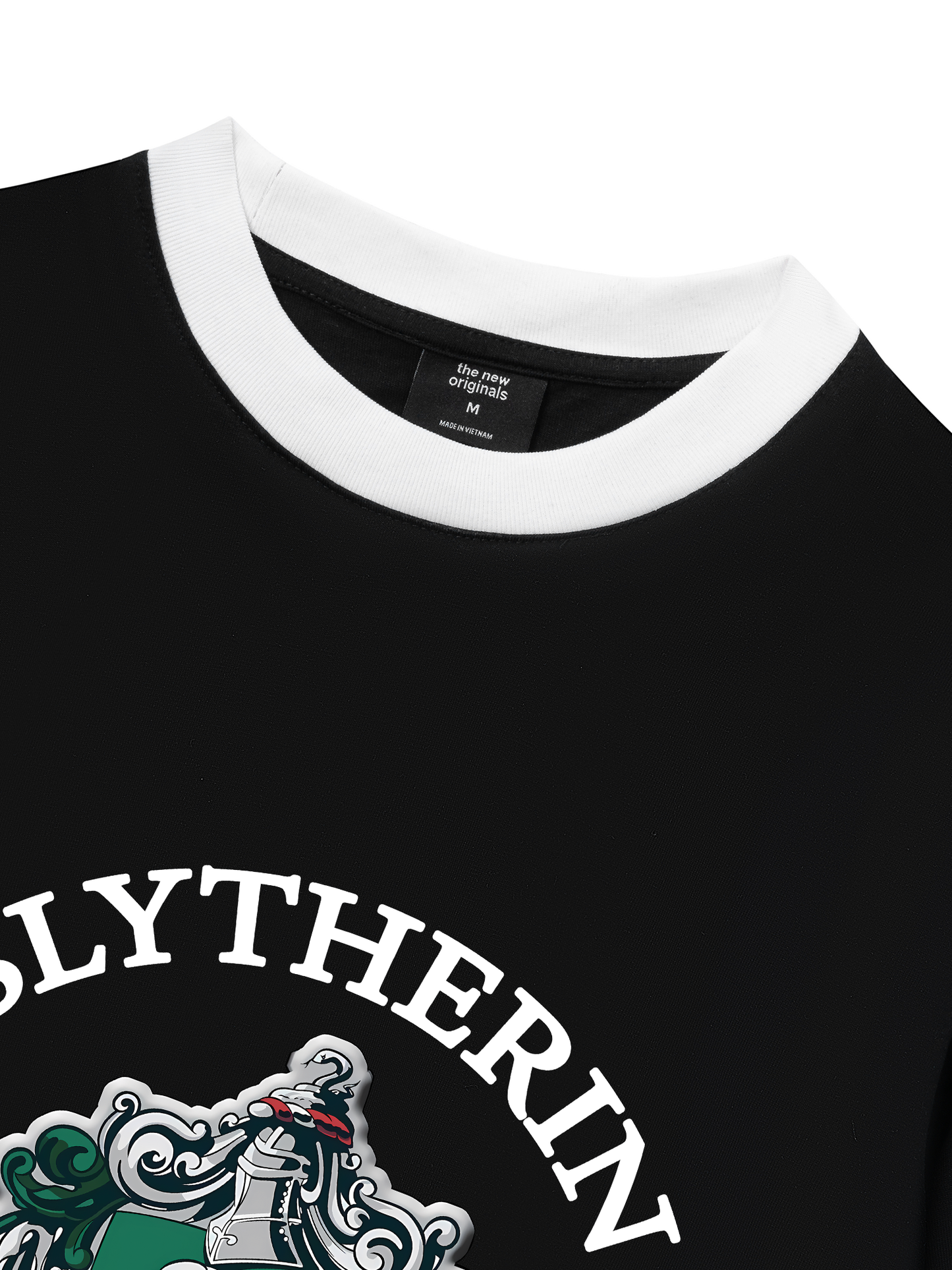 Áo Thun Ringer Relaxed Fit Harry Potter Slytherin Vintage