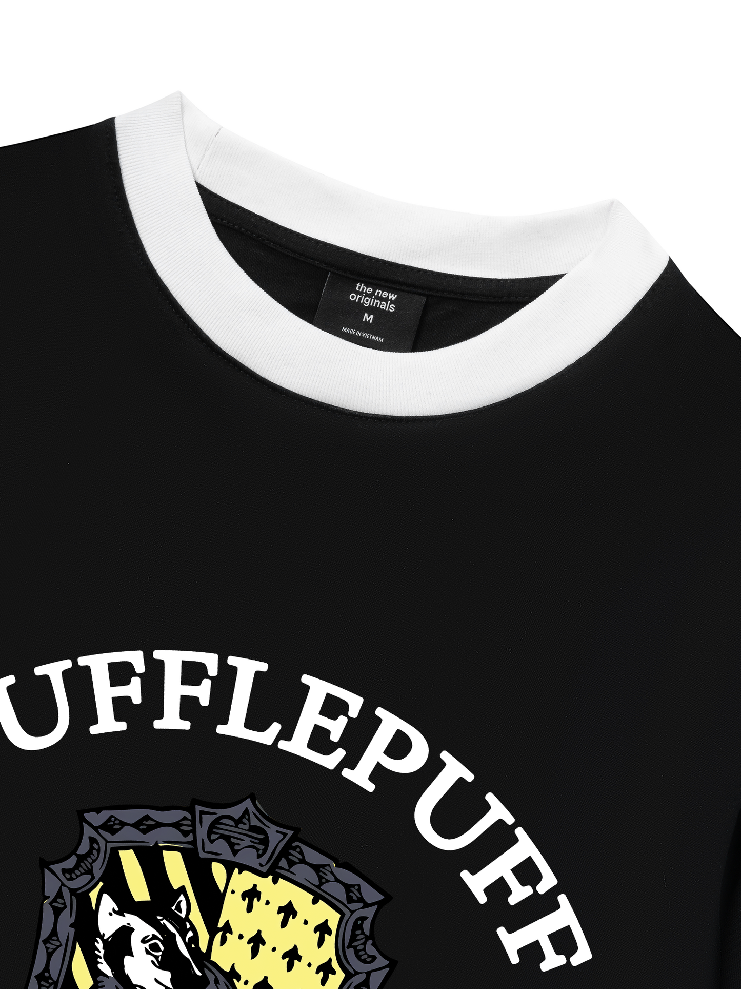 Áo Thun Ringer Relaxed Fit Harry Potter Huflepuff Vintage