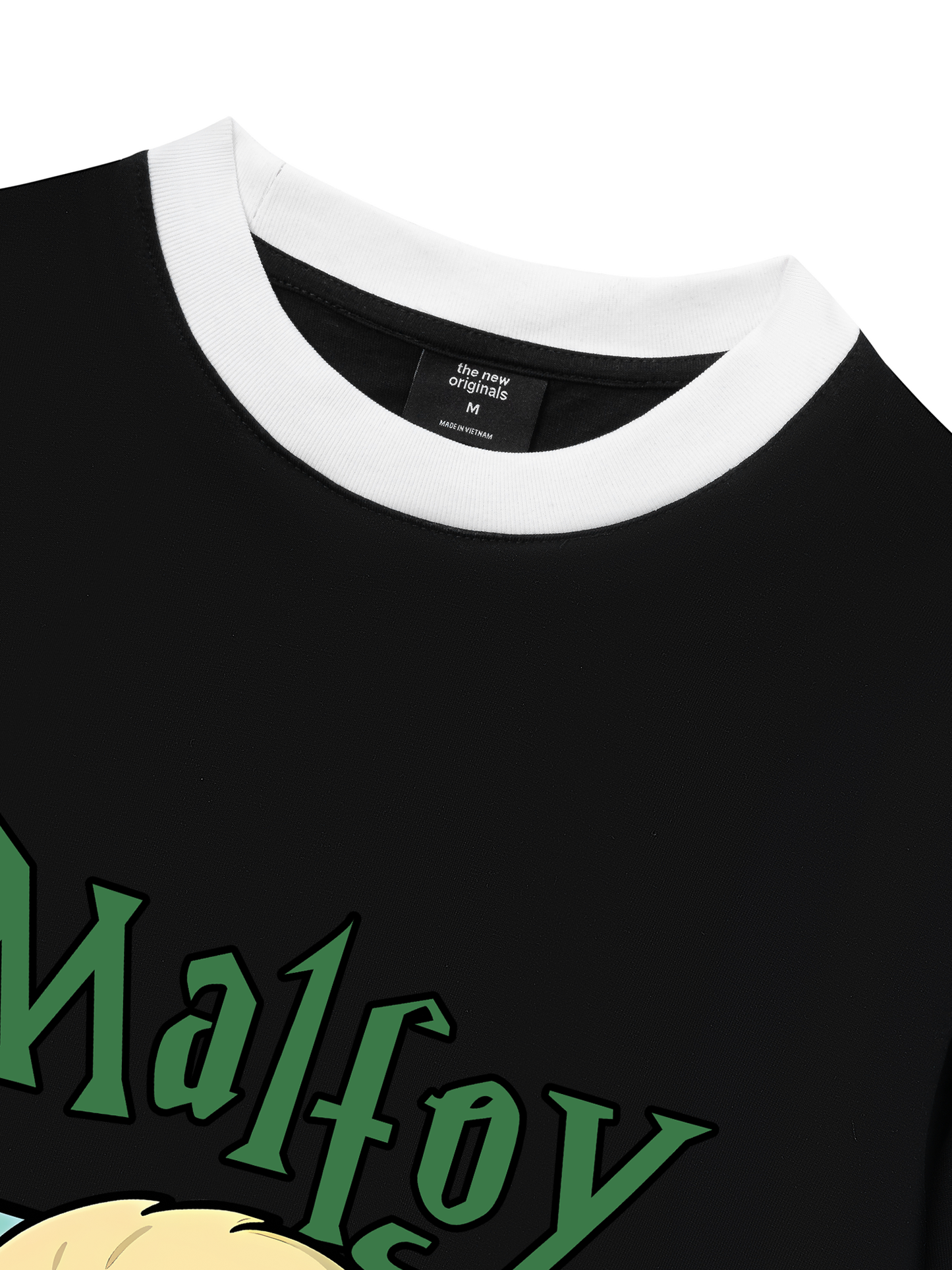 Áo Thun Ringer Relaxed Fit Harry Potter Malfoy Chibi